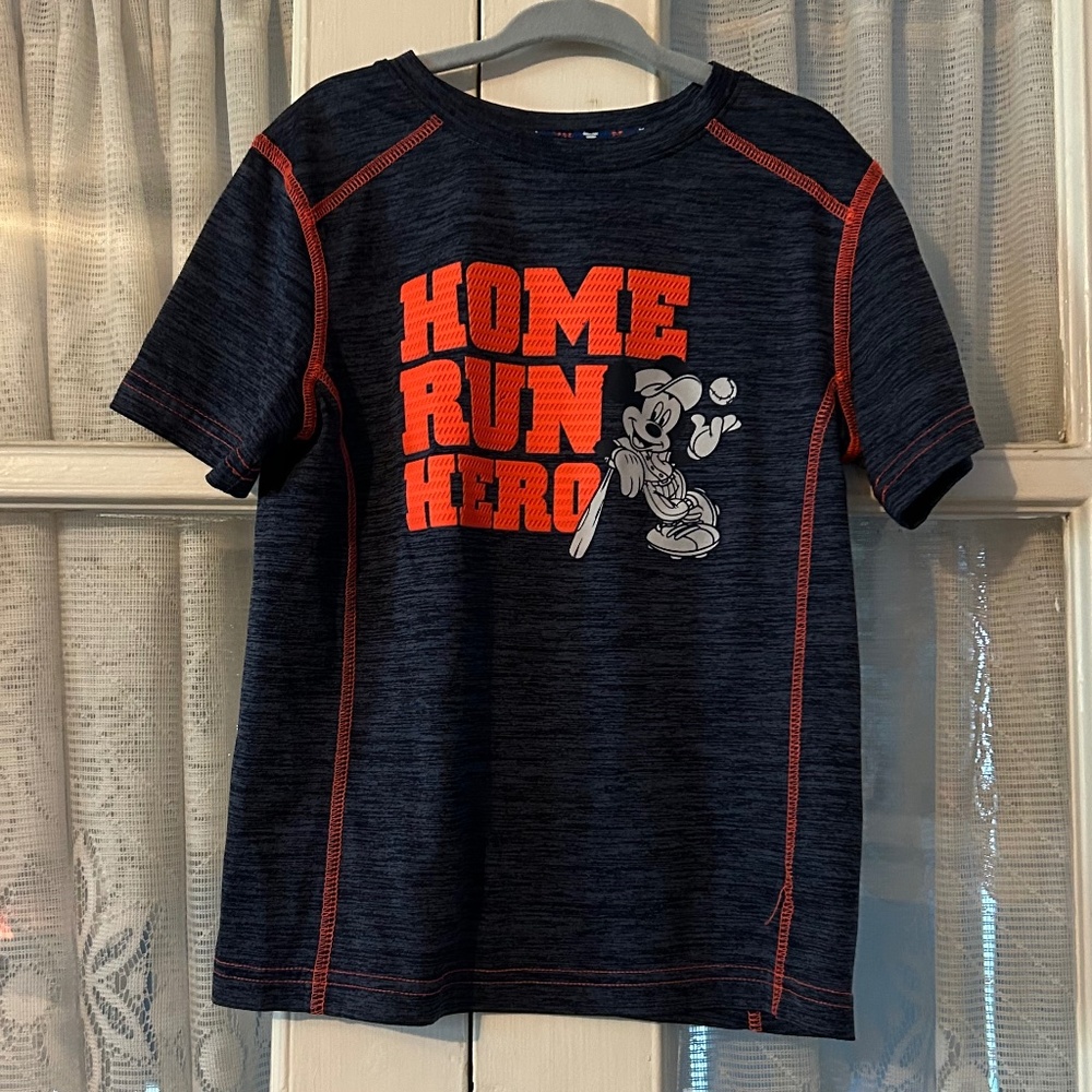 😉Bundle Days😉 Disney Jumping Beans Mickey Baseball Mesh Tee Shirt Boys 5/6